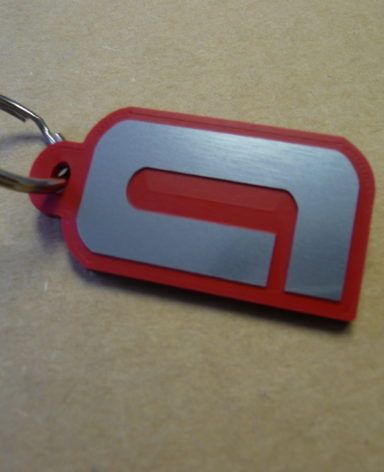 "a" keychain alumn/red
